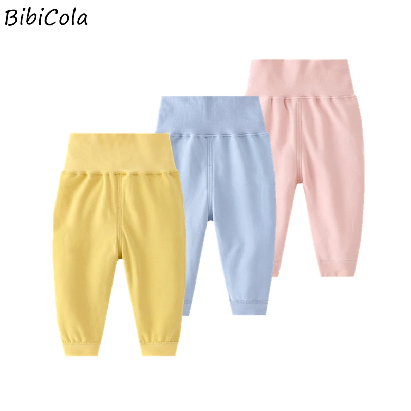 

Детские штаны на весну и осень нижнее бельё из чистого хлопка для мужчин и женщин, детские штаны с высокой талией, штаны с защитой живота ниж...