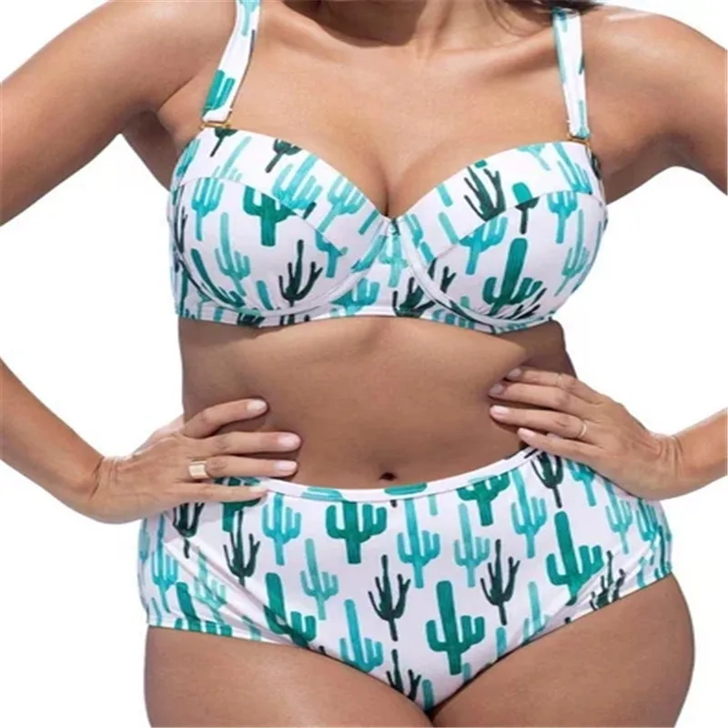 Кактус размера плюс купальник для женщин одежда плавания 2021 лето набор бикини