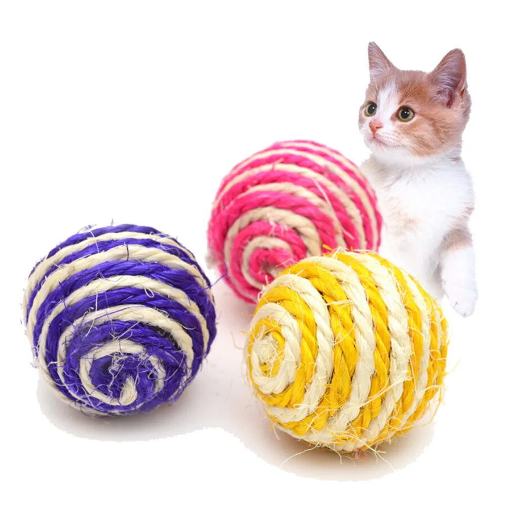 Игрушка для кошки игрушки кошек собак и котов сизалевая веревка плетеные шарики