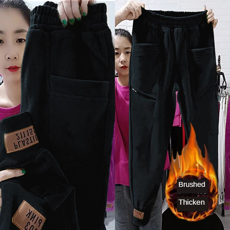 Модные бархатные мягкие мешковатые брюки Капри гарем эластичная резинка на