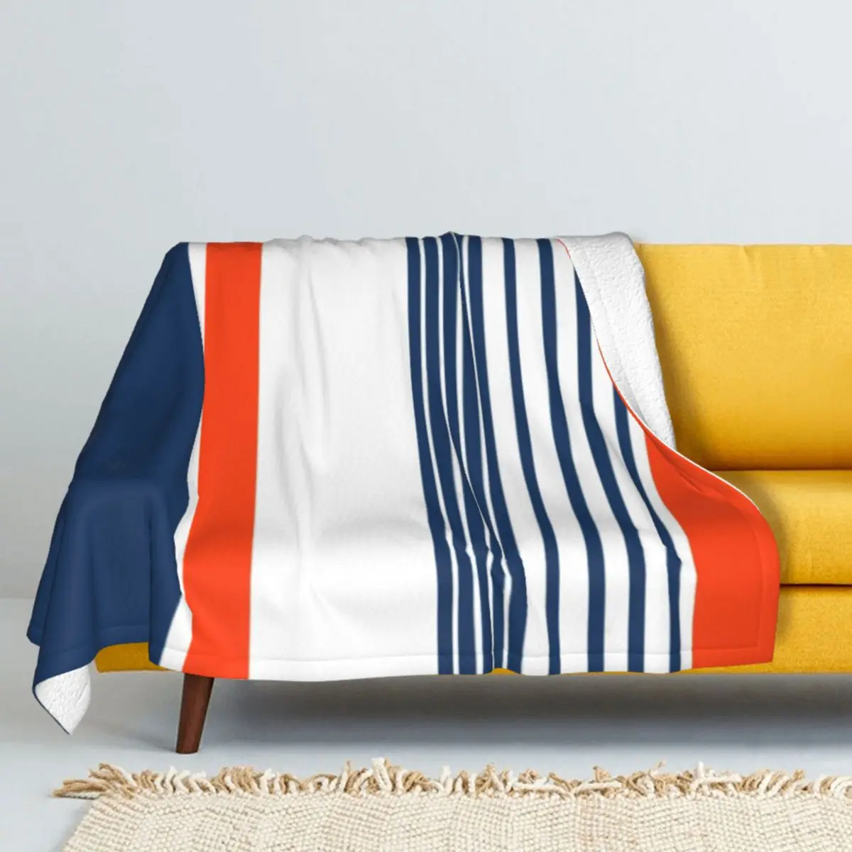 

Зимнее Двухслойное шерстяное одеяло в полоску, 2 цвета