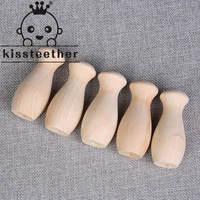 kissteether 10pcs direct supply of wood crafts and wood vases wood products vase shape diy children chew wood accessories toy