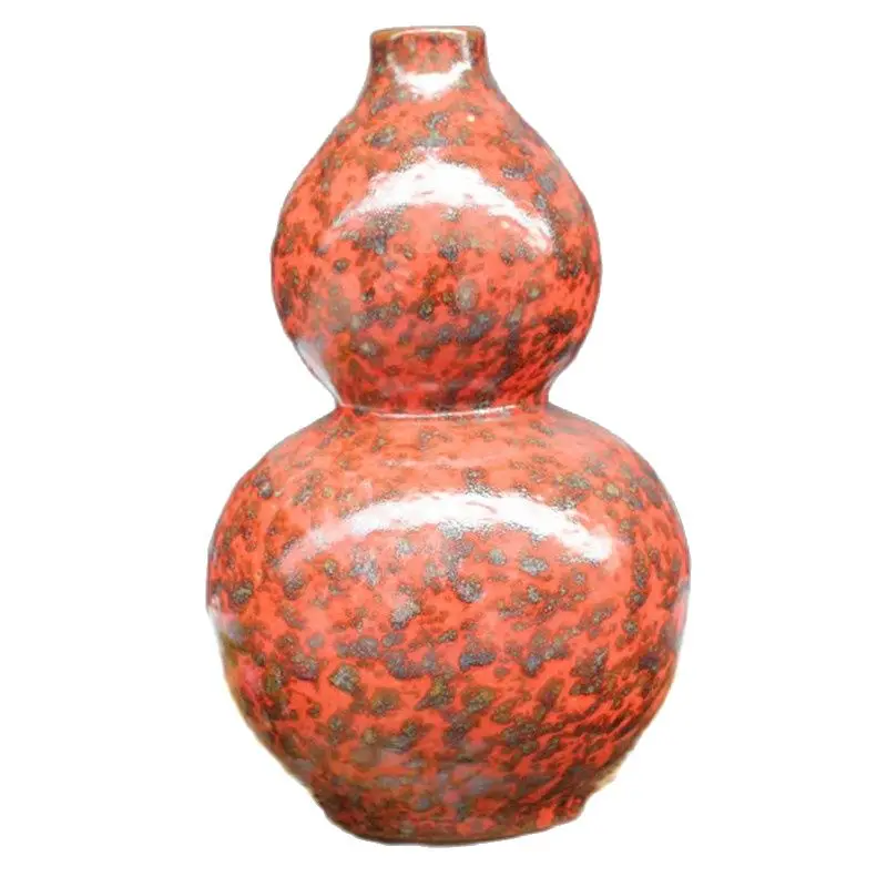 Chinese Old Porcelain Red Glazed Porcelain Hulu Vase