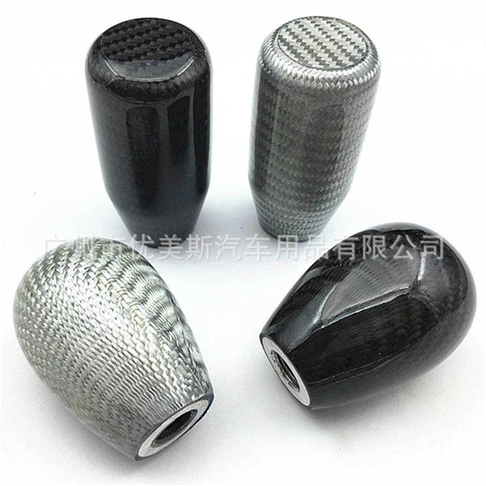 

Универсальная ручка переключения передач из углеродного волокна для автомобиля AT MT, алюминиевая ручка переключения передач, цвет черный, с...