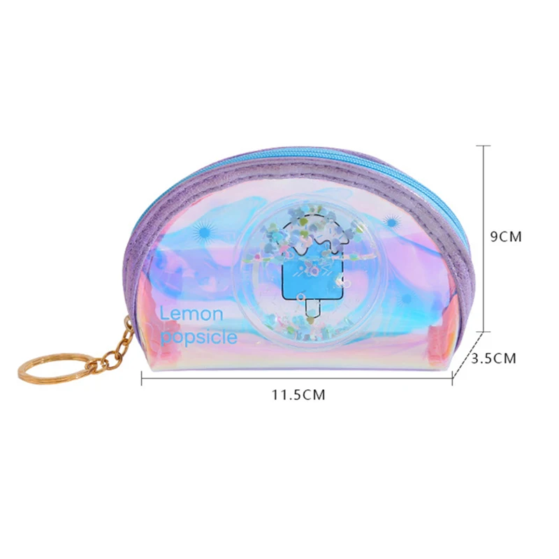 Кошелек для монет с зыбучим песком прозрачный большой объем водонепроницаемая