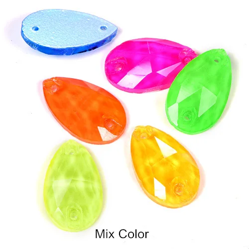 Mix Color 6 размеров черный свет стекло пришить на Стразы Flatback неоновые Швейные кристаллы камней страз ночь Блестящий для вечерние платья для танцев B1306 - Цвет: Mix Color