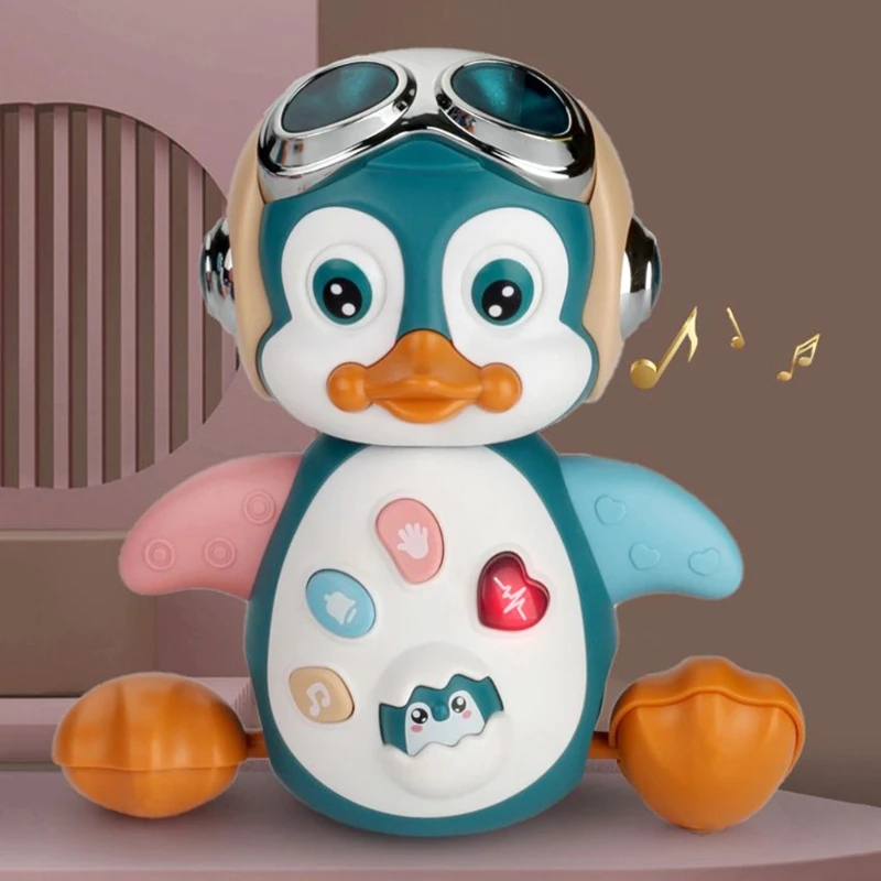 

40JC Educational Penguin Kids Toys Move Dance Learning Good Gifts for Baby Home Game Sounds Light