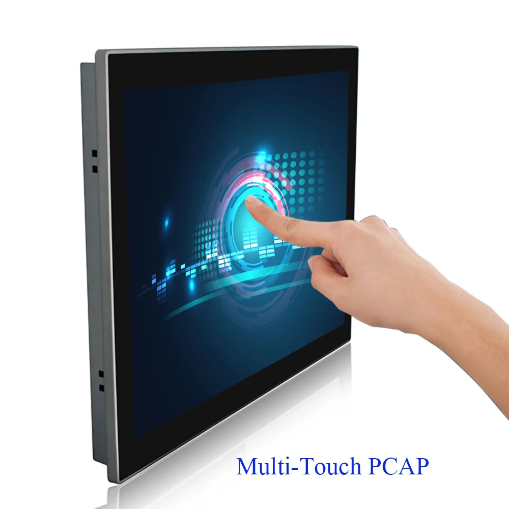 

TPM2.0 embedded Computer 19" capacitive touch industrial fanless all in one pc Intel Celeron J1900 CPU DC9-36V input