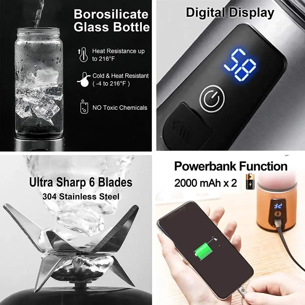 Электрическая соковыжималка блендер портативный usb мини миксер для фруктов