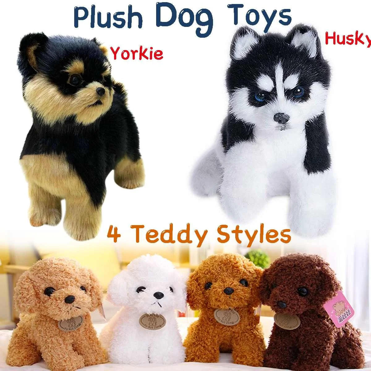 

Новый реалистичный Хаски йоркширского терьера щенок мягкая игрушка собака плюшевая Тедди игрушка Симпатичные Моделирование животных крас...