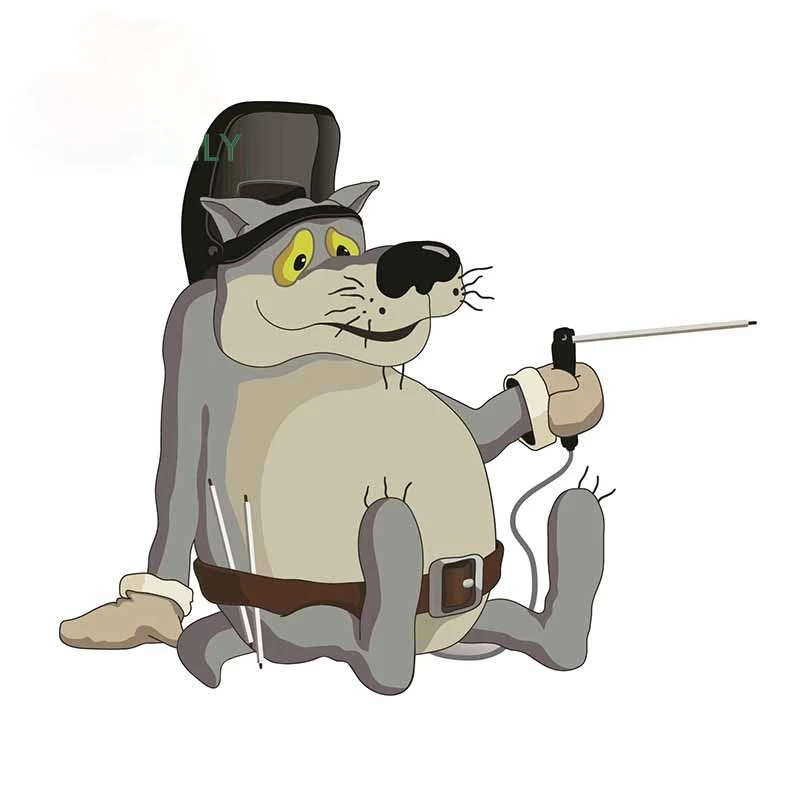 

Cartoon Welder Fine Decal Stickers Vinyl Wrap Interesting for Bike Offroad Polo Deco Meterial PVC13x13cm