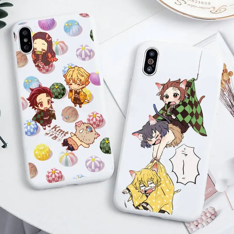 

Popular Anime Demon Slayer Phone Case For Iphone 11 12 Pro Max X 6 6s 7 8 Plus XS XR 12mini Se 2020 Candy Phone Cases