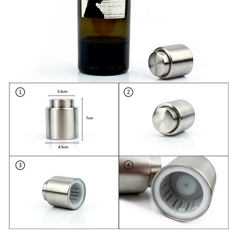 1 шт. прессованный стиль нержавеющая сталь красное вино бутылка крышка пробка