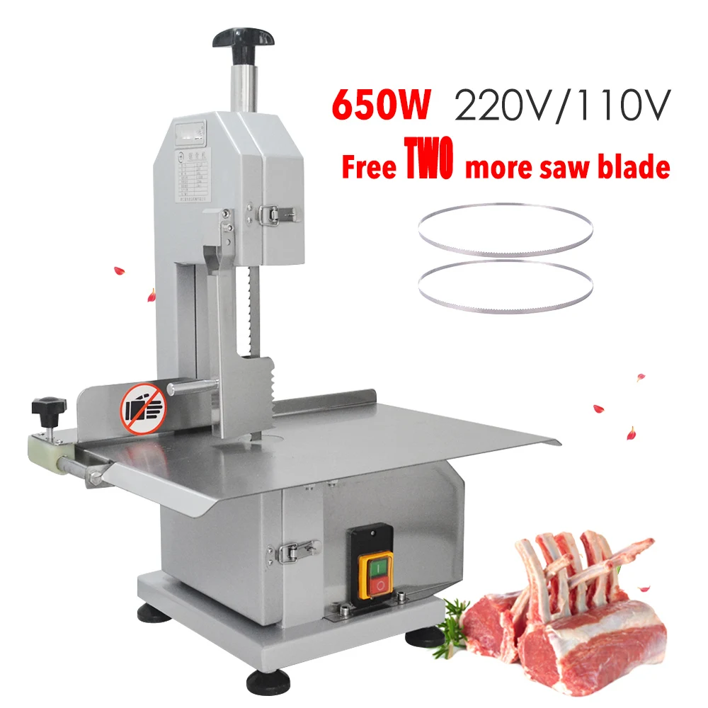 

220/110V Bone Sawing Machine Bone Cutting Machine Frozen Meat Cutter Commercial Cut Trotter Ribs Fish Meat Beef Machine