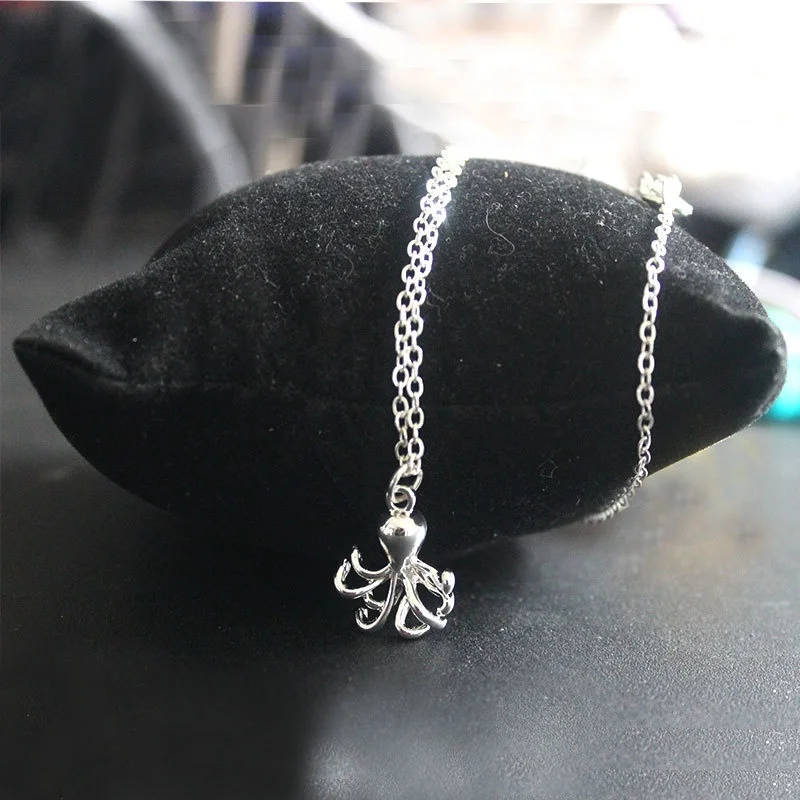 Модные креативные осьминог кулон ожерелье для женщин личности Подарочные