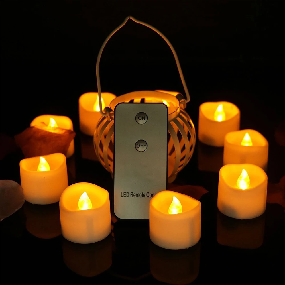 

12pcs/24pcs LED Candle Creative Multicolor Lamp Small Tea Lights with Remote Control for Home Party Wedding Birthday Decor