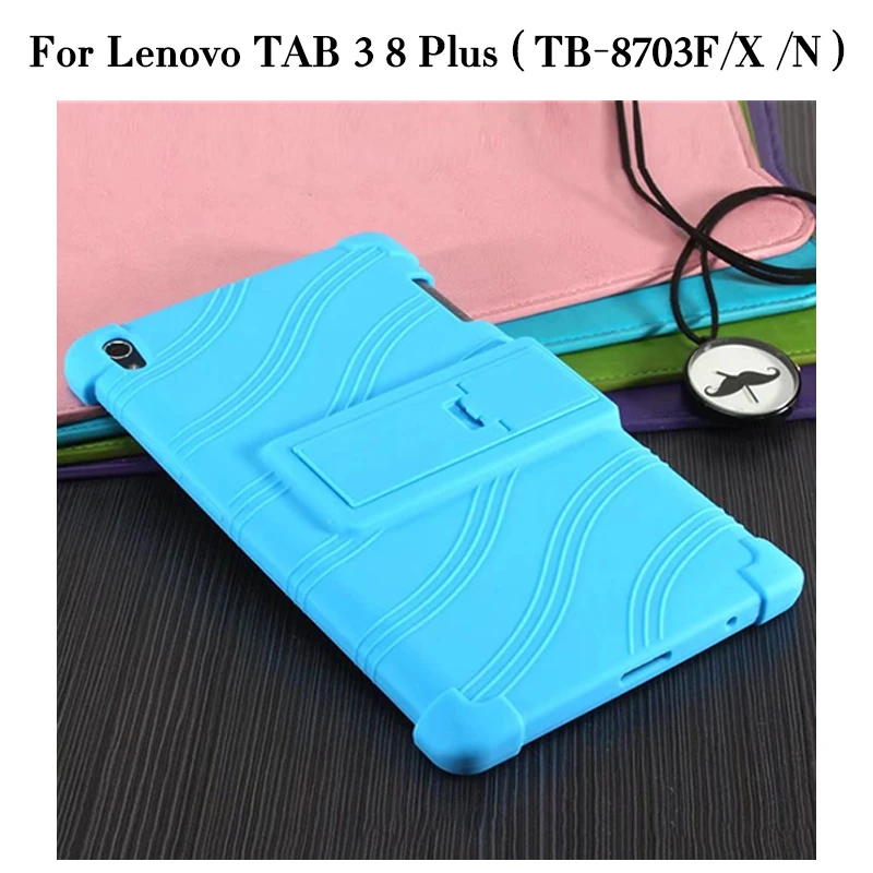 Чехол Slicon для lenovo TAB 3 8 Plus 8703x TB-8703N/F 8," планшетный ПК Защитный чехол для lenovo Tab 4 8 Plus TB-8704X/F/N - Цвет: TAB3 8 Plus-sky blue