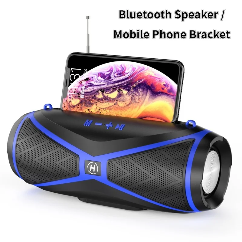 

Mobile Phone Bracket Fm Radio Bluetooth Speakers Outdoor Wireless 5.0 Bluetooth Speaker Stereo Soundbar Sound Bar Pc Sound Box