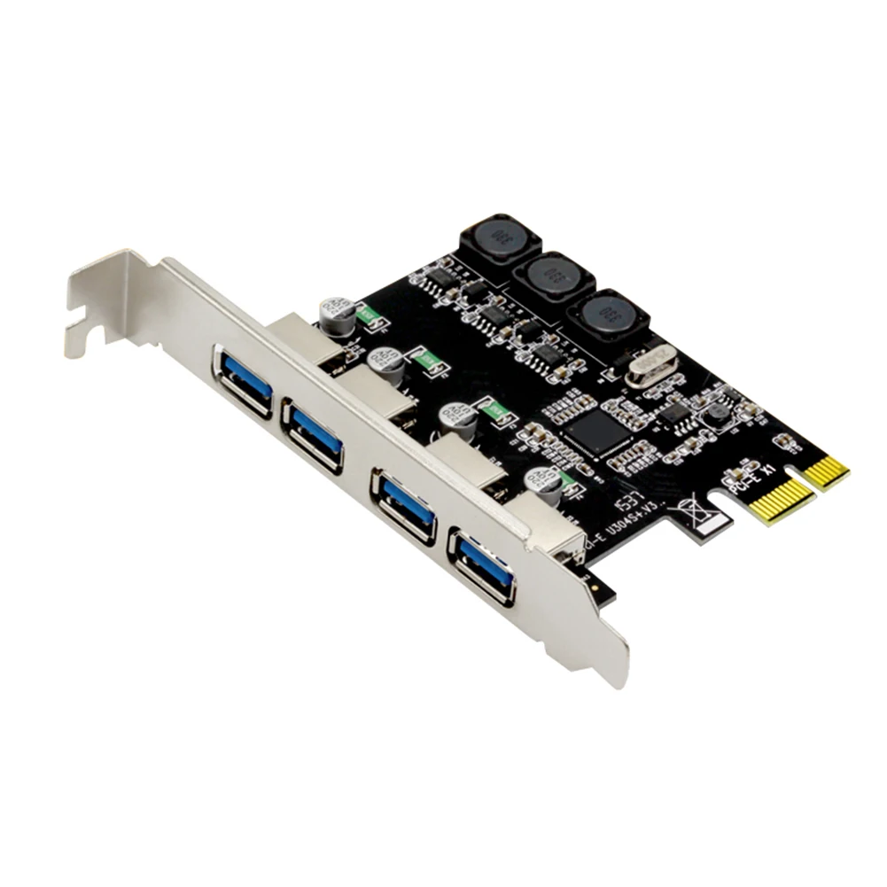 

Controller Expansion Card Adapter 4 Ports PCI-E to USB3.0 5Gbps Durable Adapter JHP-Best