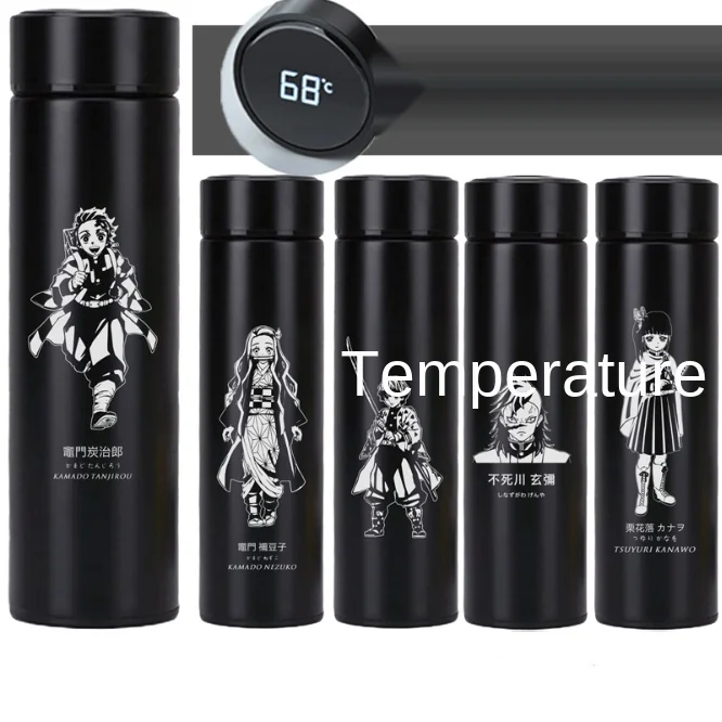 Japanese Anime Demon Slayer Print 304 Stainless Steel Inner Thermos Cup with Intelligent Display Temperature