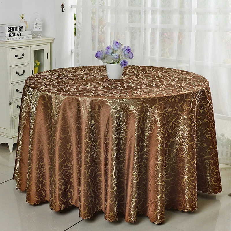 jacquard round wedding table cloth damask pattern table cover decoration hotel restaurant party show luxury style free global shipping