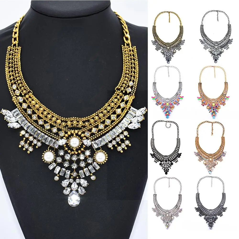 Бохо этнические большой нагрудник Макси колье для женщин ювелирные изделия