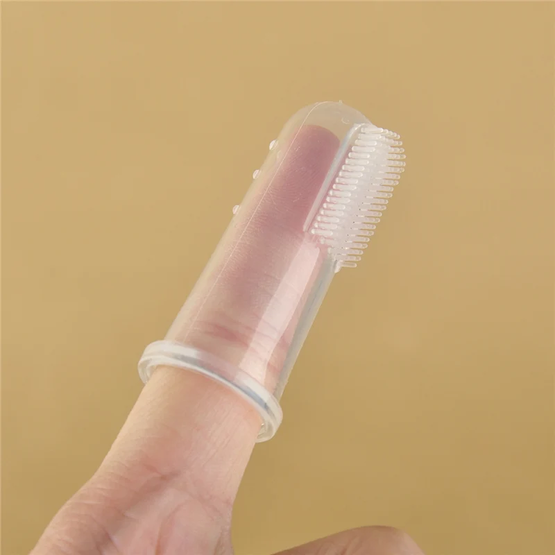 Уход за ребенком мягкий безопасный детский силиконовый палец зубная щетка десен