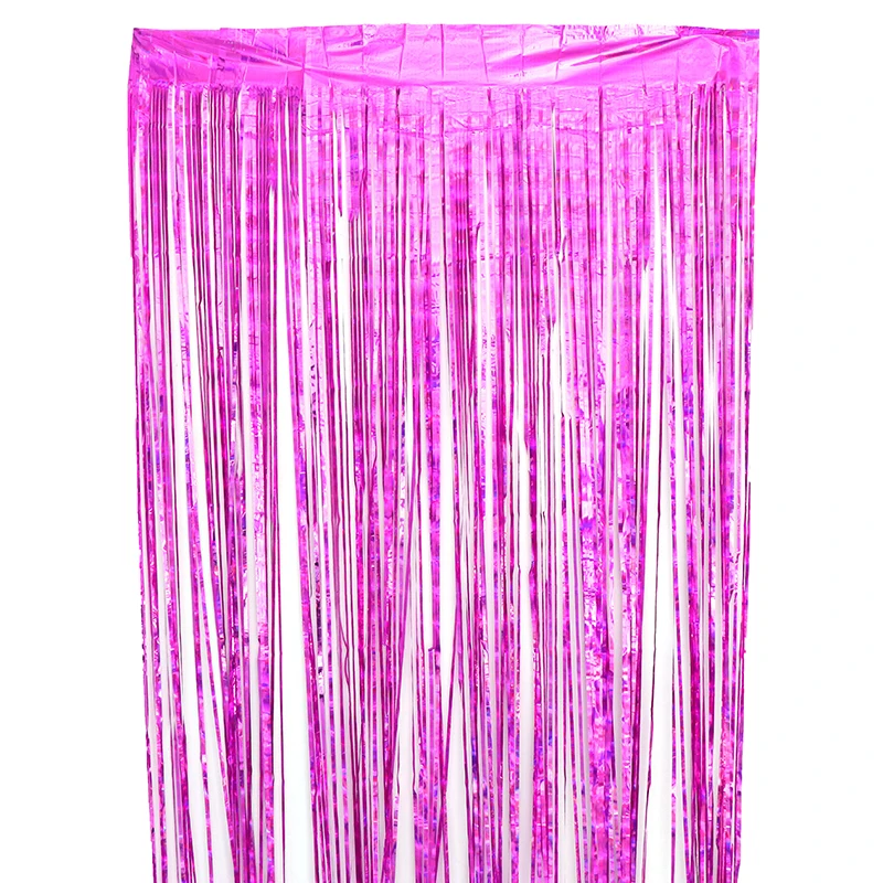 1/2 м цветные металлические блестки из фольги бахрома занавеска украшение на день