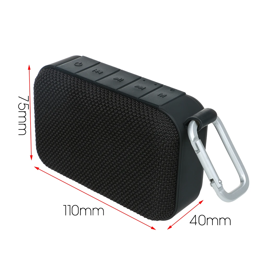 Laiyiqi Fabric art square speaker bluetooth portable metal hook woofer Radio FM Tourism cycle Amplifier MP3 caixa som portatil |