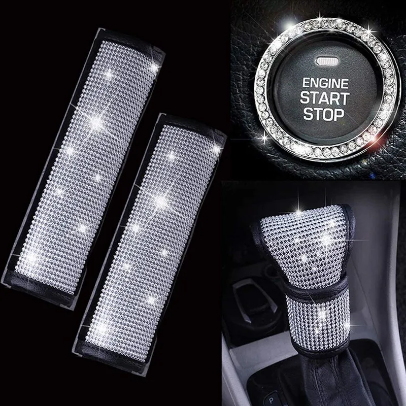 Модные чехлы для ручного тормоза с автоматическим переключением стразы со