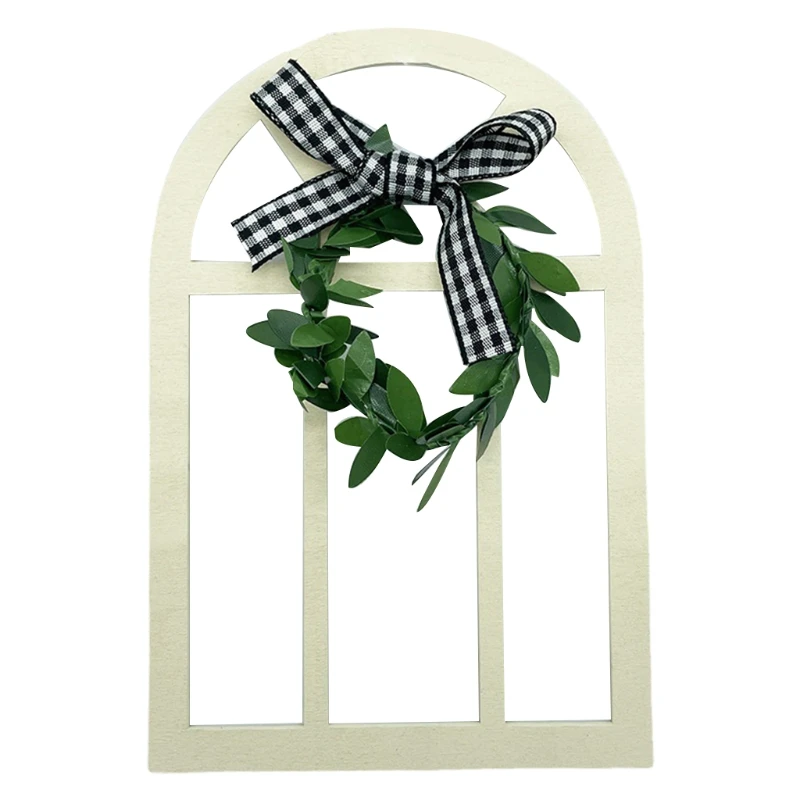 

Wooden Farmhouse Window Tiered Tray Decoration Rustic Cathedral Arch Window Sign