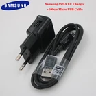 Зарядное устройство Samsung 5V 2A EU Plug Travel Adapter 100cm Micro USB Cable для Galaxy S7 S6 Edge J3 J5 J7 A3 A5 A7 2016 C9 A10 Note 5 4