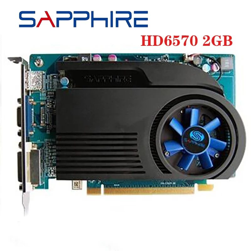 Schede Video SAPPHIRE HD 6570 2GB GDDR3 per scheda grafica AMD GPU Radeon HD6570 Computer da ufficio per scheda AMD HDMI usato originale