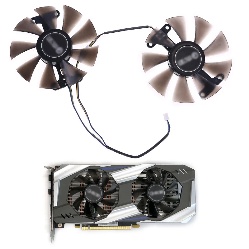 Вентилятор охлаждения карты GA91S2U GPU VGA для Palit GeForce GTX 1080 1070Ti 1070 2 шт. 87 мм | Компьютеры