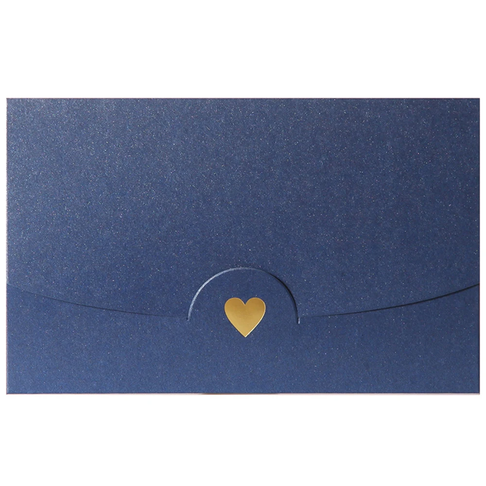 

20pcs Small Greeting Card Name Card Envelope Hot Stamping Love Pearlescent Paper Envelopes Wedding Invitation Envelope