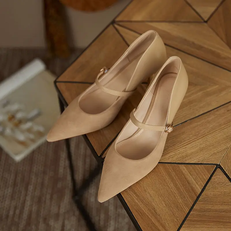 Женские туфли на высоком каблуке винтажные офисные из искусственной кожи