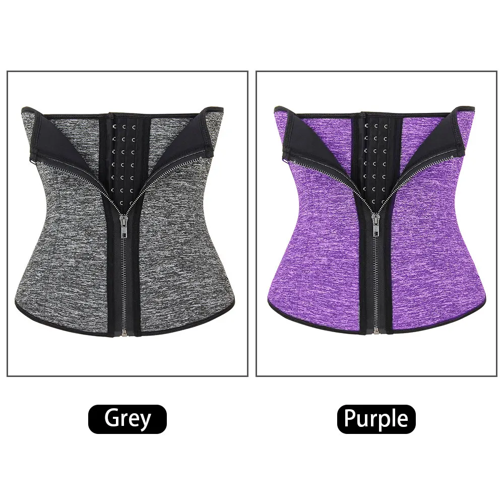 Women Waist Trainer With Zipper Plus Size Best Strapless Shapewear Fast-sweat Neoprene Corset Shaper Bodysuit | Женская одежда