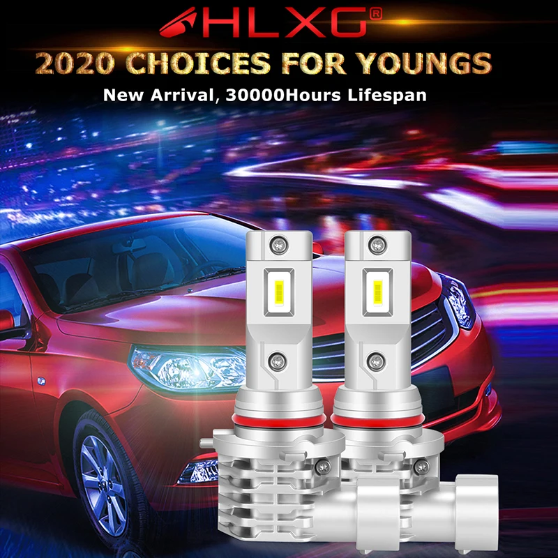 Hlxg Mini CSP H7 H4 светодиодный беспроводной головной светильник para auto HB4 HB3 лампа