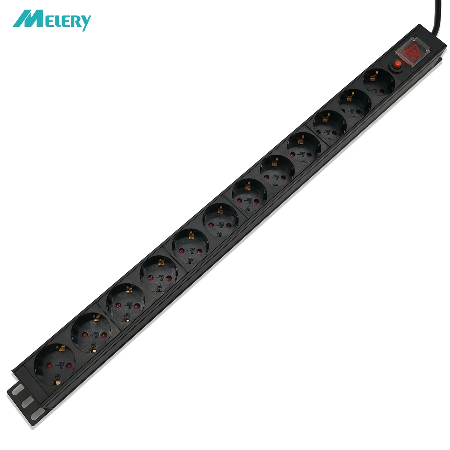 PDU Мощность полосы стойка сетевого шкафа розетка 1U Алюминий сплав 8 способ ЕС
