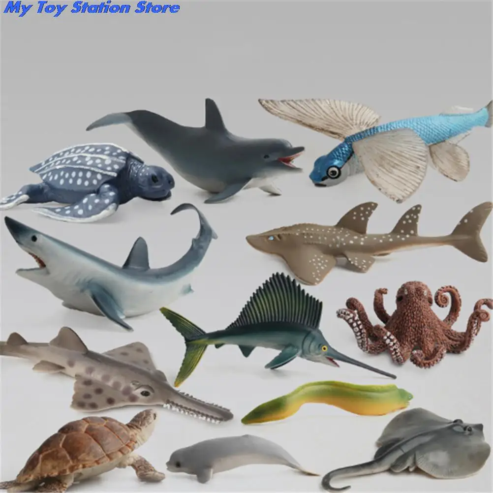 Ocean Sea Animals Toy Shark Octopus Turtle Kids Learning Educational Simulation Model For Action Figure | Игрушки и хобби