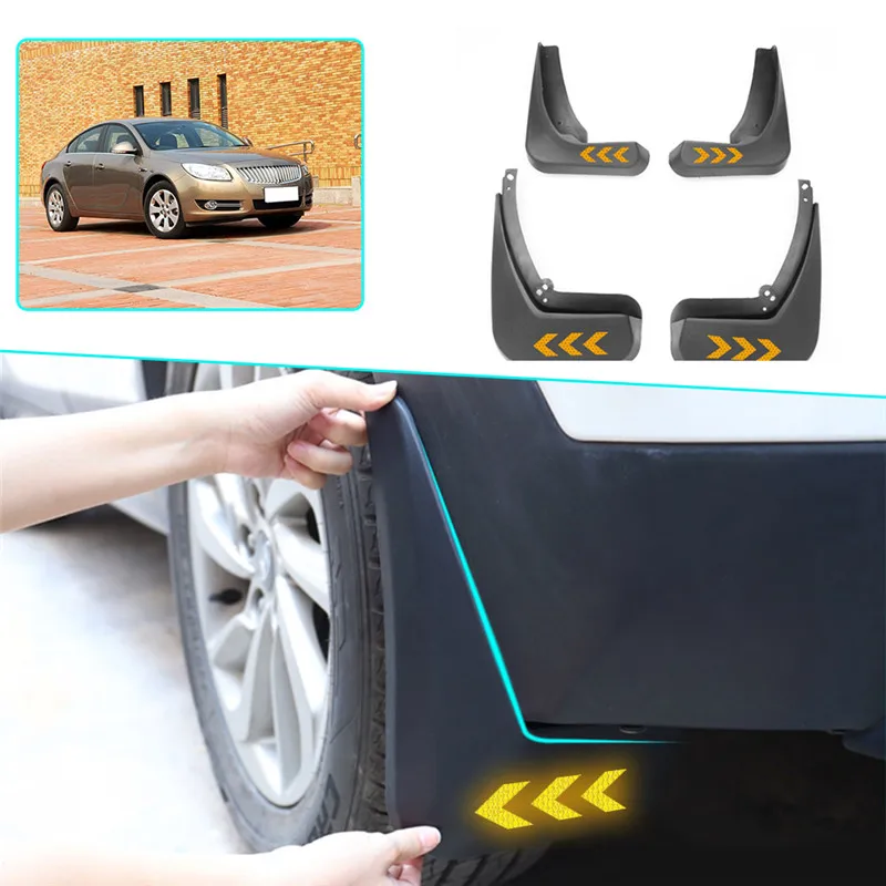 Цвет: желтый Передние задние брызговики для Vauxhall, opel insignia 2009 2010 2011- для Buick Regal защита от брызг для крыла Mudflap автомобильные аксессуары - Цвет: Цвет: желтый