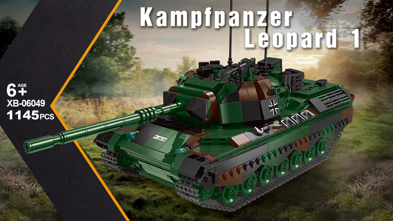 

1:30 scale WW2 military Leopard 1 Main Battle Tank MODEL batisbricks moc building block world war german army forces brick toys