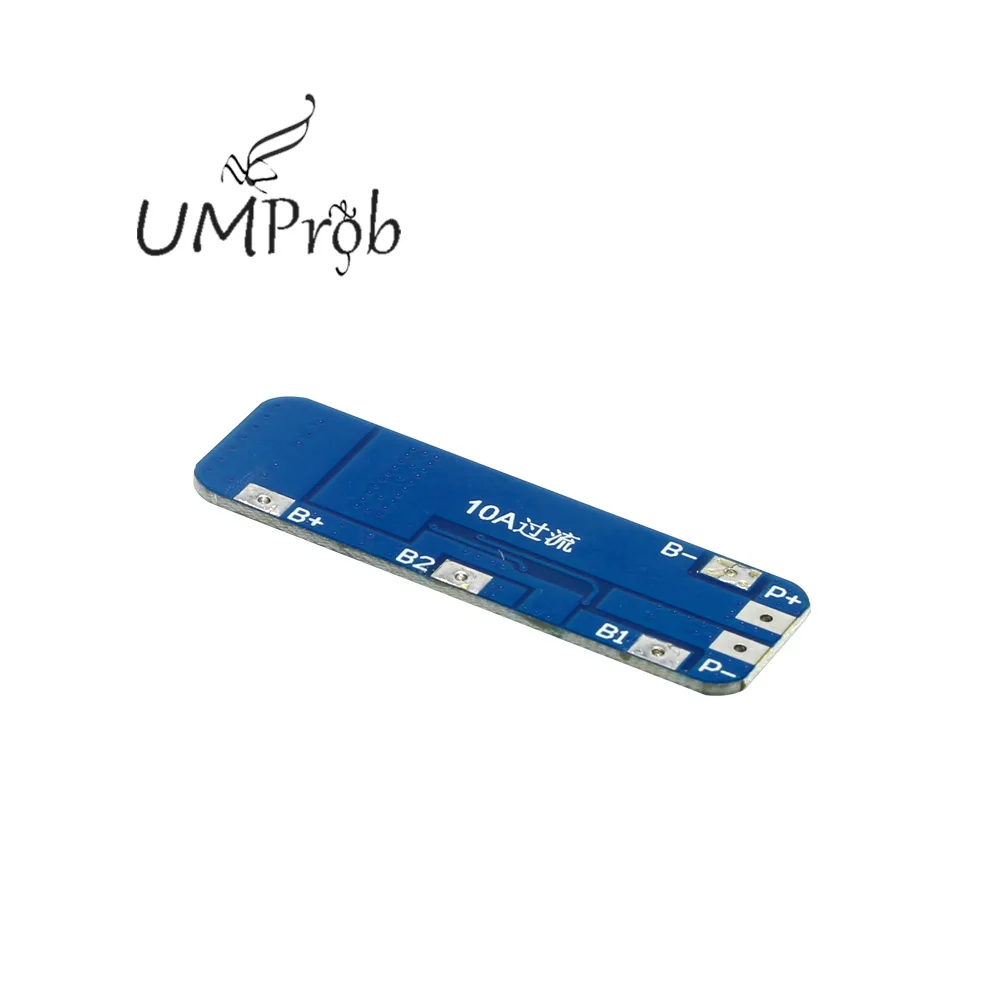 3S 10A 12V Lithium Battery Charger Protection Board Module for 3pcs 18650 Li-ion Battery Cell Charging BMS 10.8V 11.1V 12.6V