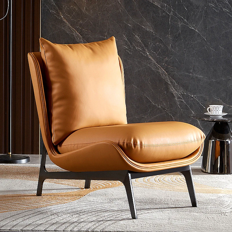 

Sofa individual de lujo minimalista, italiano, silla sofa para ocio, de cuero, moderno y sencillo