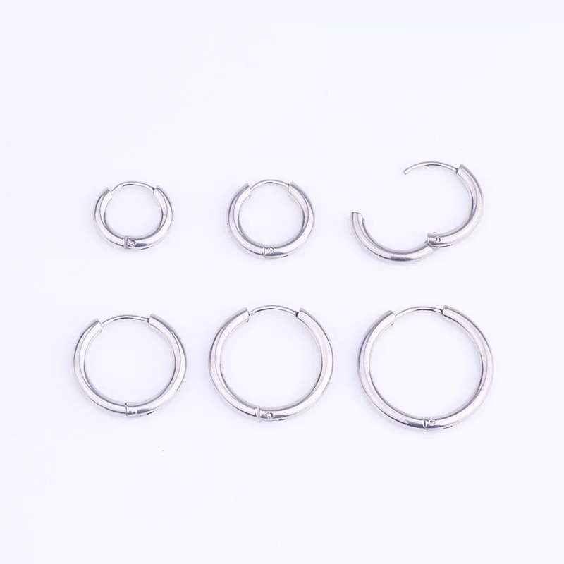 

8-20mm Stainless Steel Septum Clicker Hoop Ring Nose Labret Ear Tragus Cartilage Daith Helix Earring Stud Body Piercing Jewelry