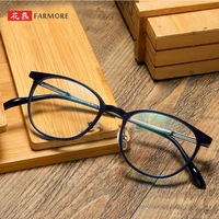 retro mens and womens high density sheet metal eyeglass frame with titanium glasses leg with myopia glasses option