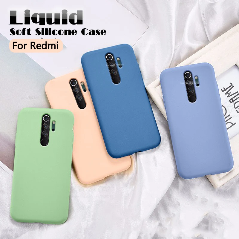 Жидкий силиконовый чехол для Xiaomi redmi note 8 pro 8pro смартфона xiomi чехол|Бамперы| |