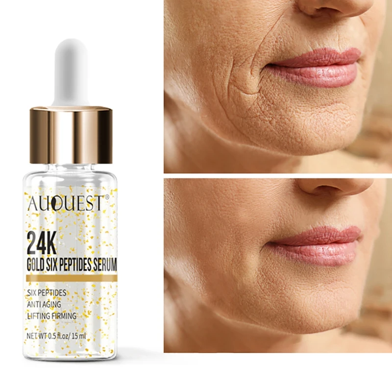 Auquest 24K Gold Six сыворотка с пептидами морщины удаляет антивозрастной лифтинг