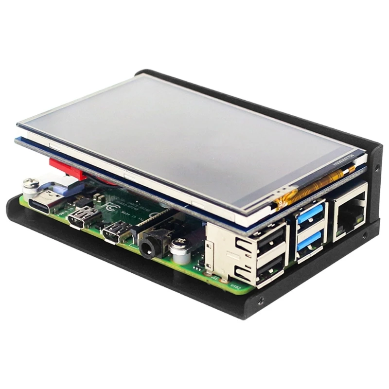 

3.5 Inches Display LCD Display Touch Screen with Shell Module HDMI Lightweight Aluminium Shell for Raspberry Pi 4B