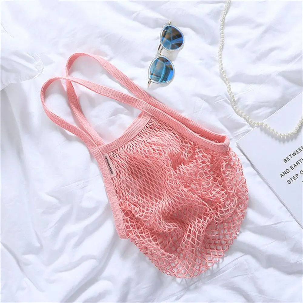 Хлопковая Сетчатая Сумка для шопинга многоразовые строка хранения фруктов сумки